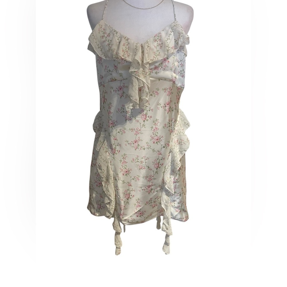 Forever 21 Floral Ruffle Long Top Size XL – Prairie Cottagecore Fairy Style